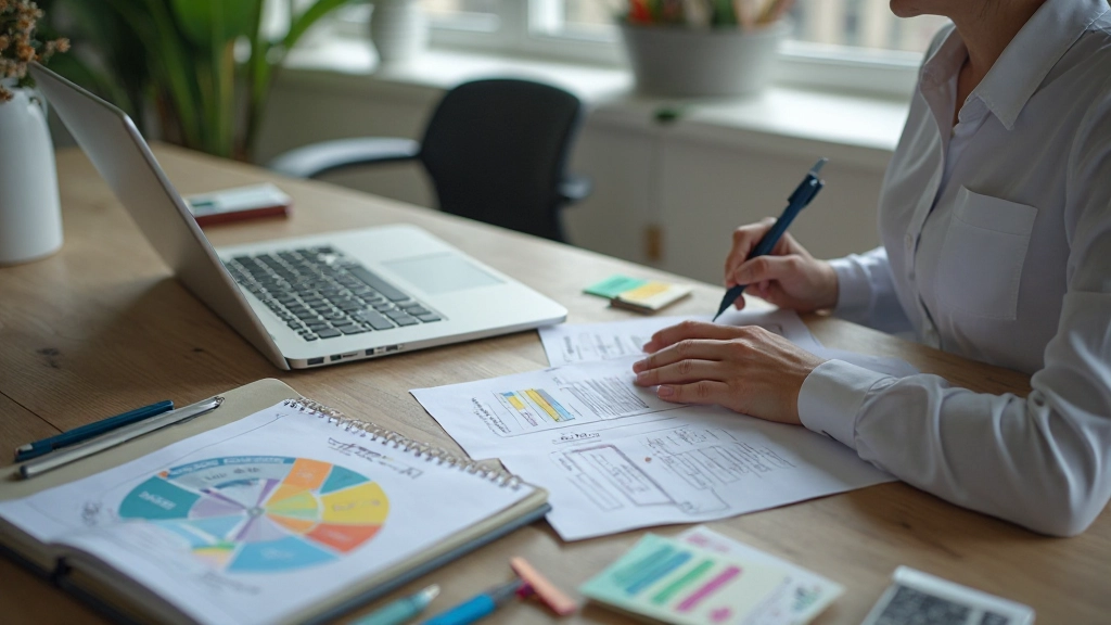 Профессиональное фото человека, работающего с матрицей приоритетов и списком задач на бумаге и в приложении