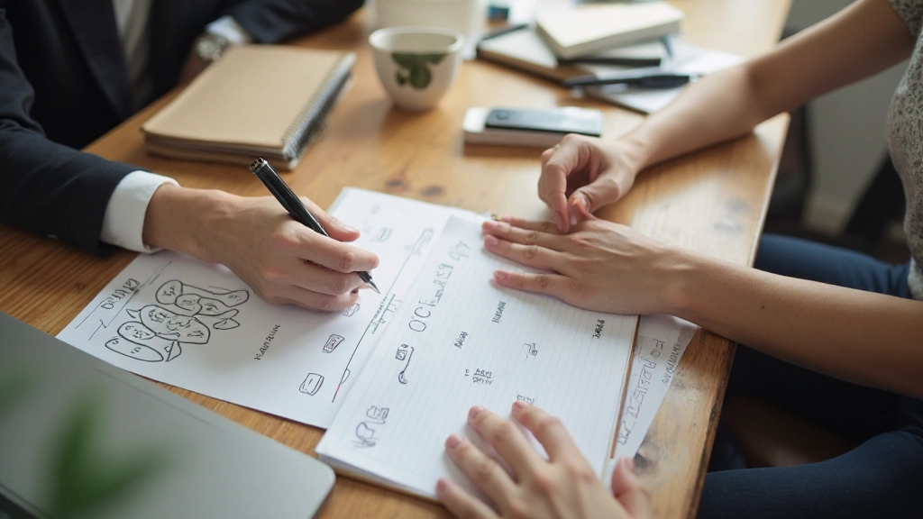 Мотивационное рабочее пространство с инструментами производительности кофейной чашкой и заметками успеха